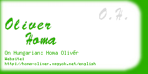 oliver homa business card