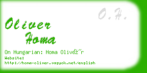 oliver homa business card
